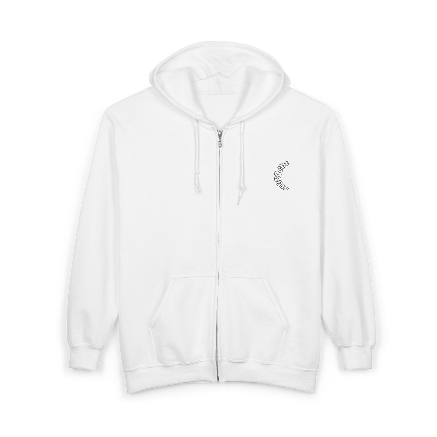 classic crescent zip-up hoodie