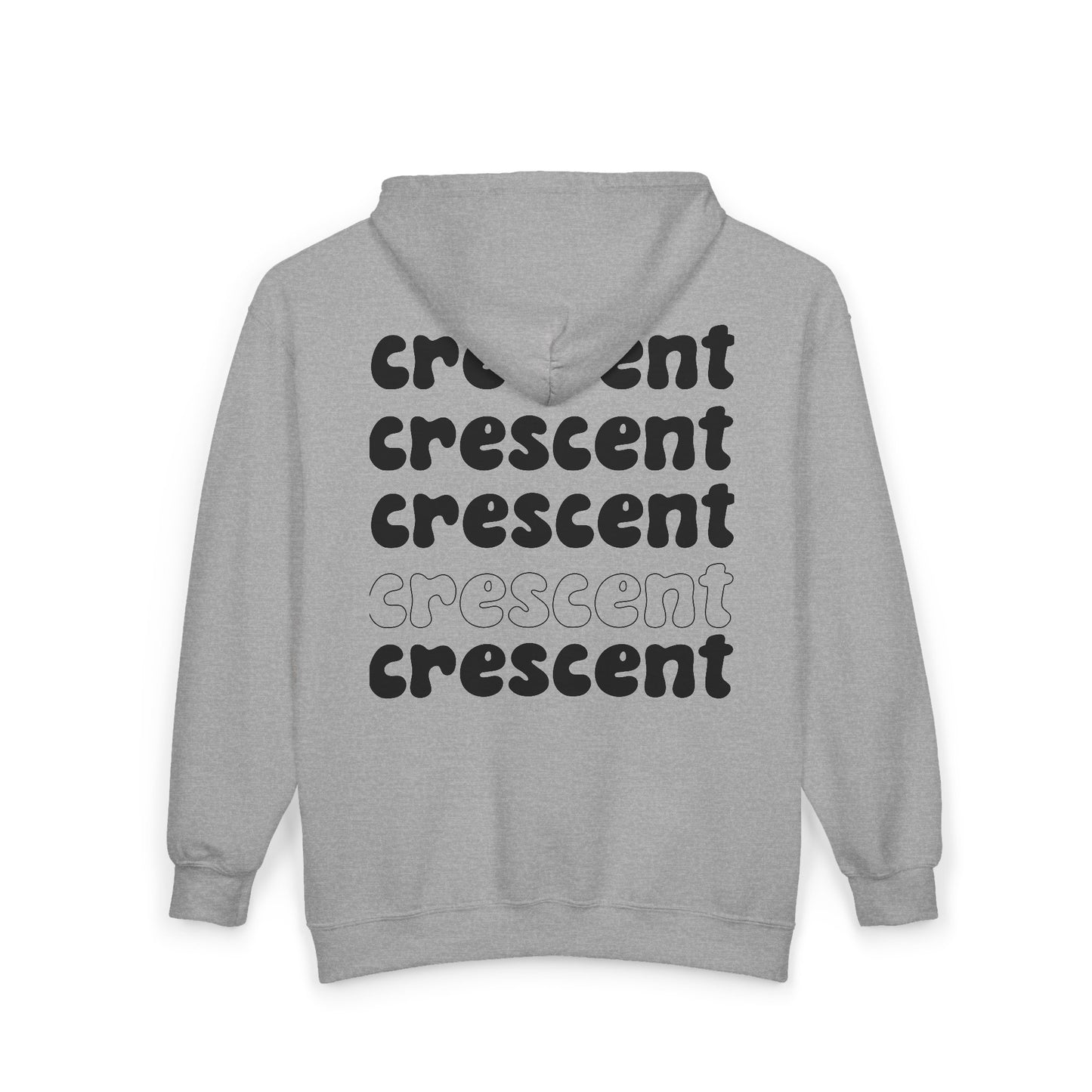 classic crescent zip-up hoodie