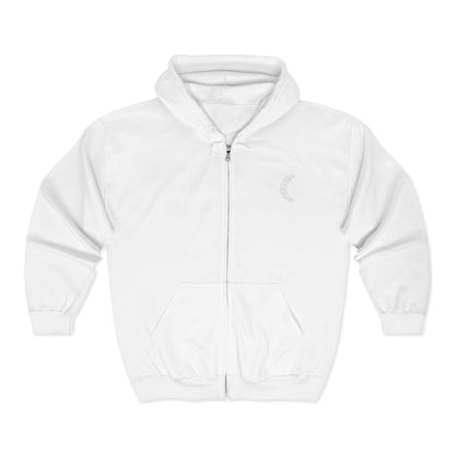 classic crescent zip-up hoodie