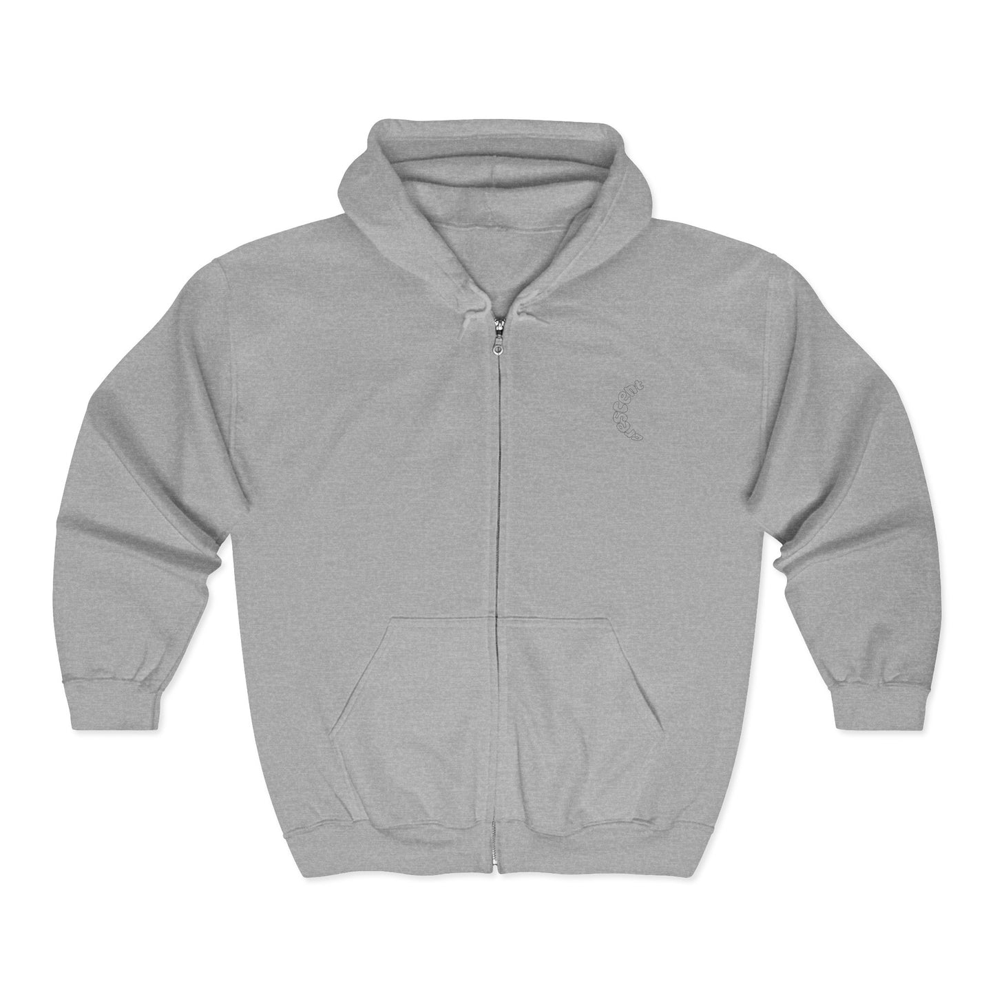 classic crescent zip-up hoodie