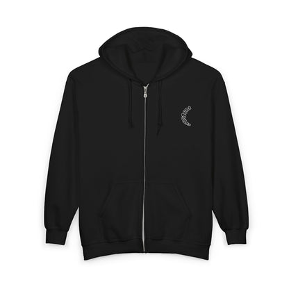 classic crescent zip-up hoodie