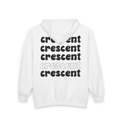 classic crescent zip-up hoodie